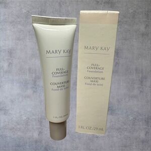 Mary Kay Full Coverage Foundation Beige 404 367800 1oz New Box - Gray Cap
